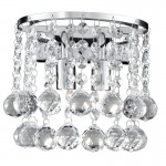 Hanna - Crystal with Chrome 2 Light Wall Lamp