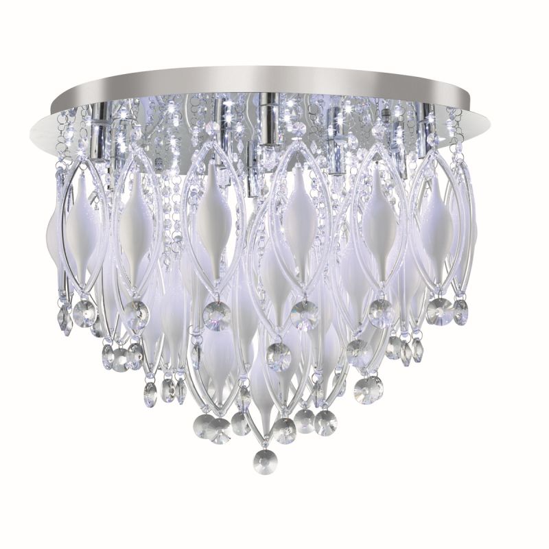 Searchlight-2459-9CC - Spindle - Crystal & Chrome Remote 9 Light Ceiling Lamp