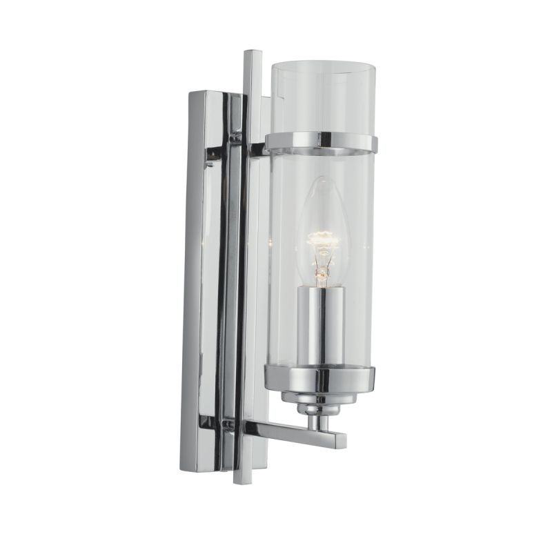Searchlight-3091-1CC - Milo - Clear Glass with Chrome Wall Lamp