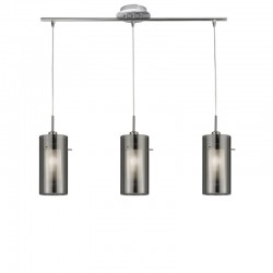 Duo 2 - Double Smoky & Frosted Glass 3 Light Bar Pendant