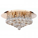 Hanna - Crystal with Gold 4 Light Round Ceiling Lamp