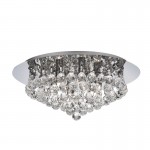 Hanna - Crystal with Chrome 6 Light Round Ceiling Lamp