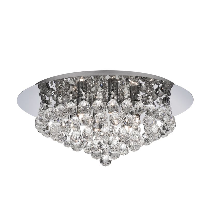 Searchlight-3406-6CC - Hanna - Crystal with Chrome 6 Light Round Ceiling Lamp