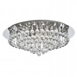 Hanna - Crystal with Chrome 8 Light Round Ceiling Lamp