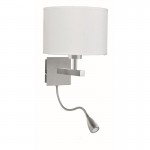 Hotel - White with Satin Silver Mother & Child LED Wall Lamp Hotel - White with Satin Silver Mother & Child LED Wall Lamp