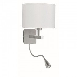 Hotel - White with Satin Silver Mother & Child LED Wall Lamp Hotel - White with Satin Silver Mother & Child LED Wall Lamp