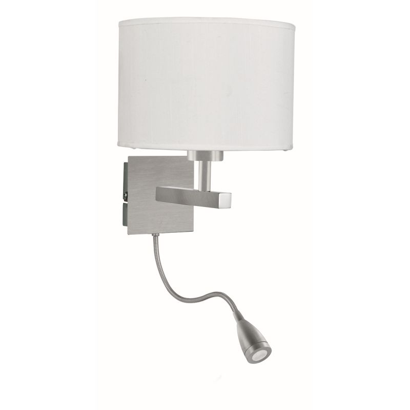 Searchlight-3550SS - Hotel - White with Satin Silver Mother & Child LED Wall Lamp