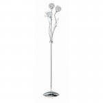 Bellis II - Crystal & Chrome with Leaf 3 Light Floor Lamp Bellis II - Crystal & Chrome with Leaf 3 Light Floor Lamp