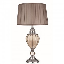 Greyson - Brown Shade with Amber Glass Table Lamp