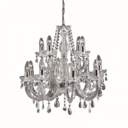 Marie Therese - Crystal & Acrylic 12 Light Chandelier - Chrome Marie Therese - Crystal & Acrylic 12 Light Chandelier - Chrome