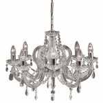 Marie Therese - Crystal & Acrylic 8 Light Chandelier - Chrome Marie Therese - Crystal & Acrylic 8 Light Chandelier - Chrome