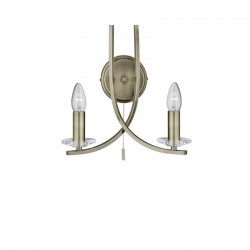 Ascona - Antique Brass & Crystal Twist Wall Lamp