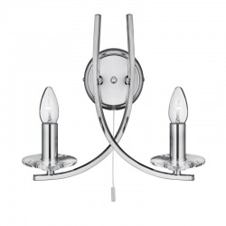 Ascona - Polished Chrome & Crystal Twist Wall Lamp