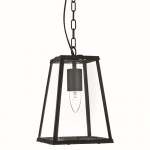 Voyager - Matt Black & Glass Tapered Single Lantern Pendant  Voyager - Matt Black & Glass Tapered Single Lantern Pendant
