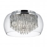 Curva - Clear Glass with Spiral Tubes 4 Light Ceiling Lamp Curva - Clear Glass with Spiral Tubes 4 Light Ceiling Lamp
