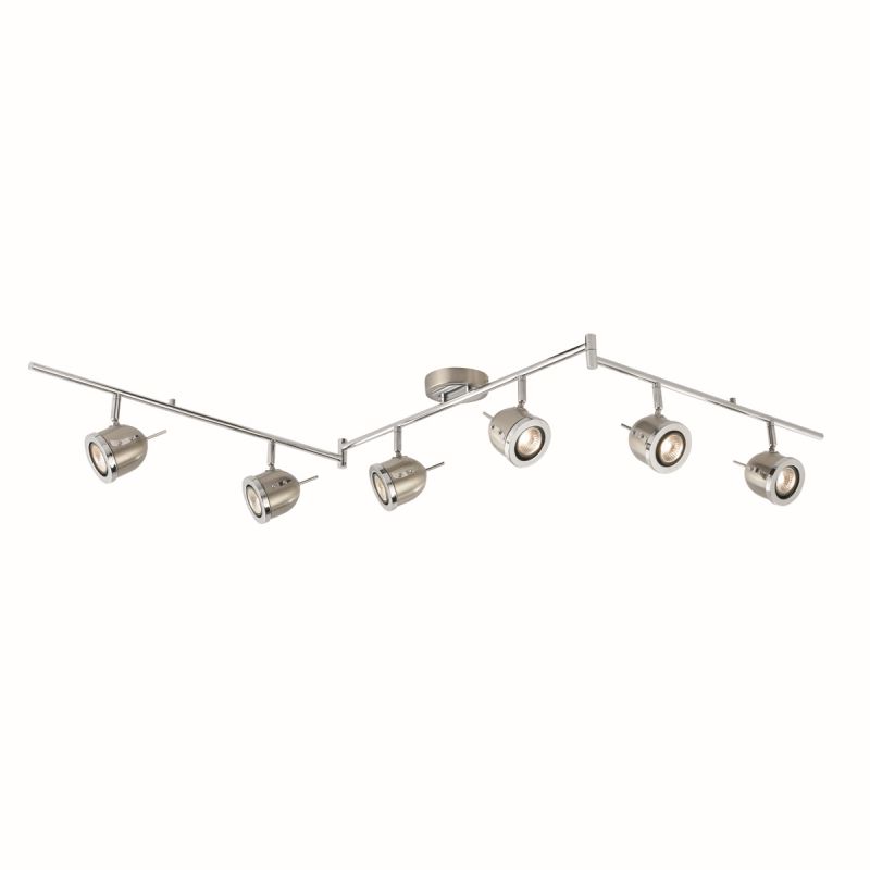 Kitchen Lights - Palmer - Satin Silver and Chrome 6 Bar Spotlights Searchlight-4926SS - Palmer - Satin Silver and Chrome 6 Bar Spotlights
