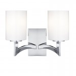 Gina - Opal Glass with Chrome Twin Wall Lamp