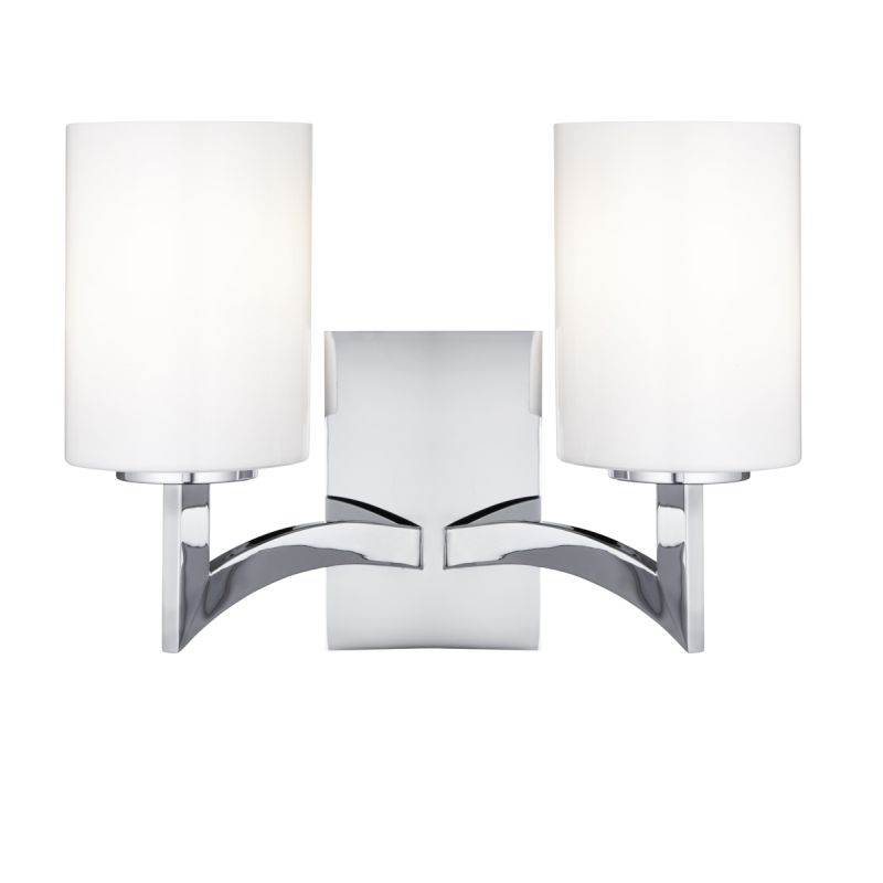 Searchlight-4992-2CC - Gina - Opal Glass with Chrome Twin Wall Lamp