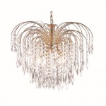 Waterfall - Crystal with Gold 5 Light Waterfall Pendant Waterfall - Crystal with Gold 5 Light Waterfall Pendant