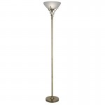 Linea - Antique Brass with Frosted Glass Floor Lamp Linea - Antique Brass with Frosted Glass Floor Lamp