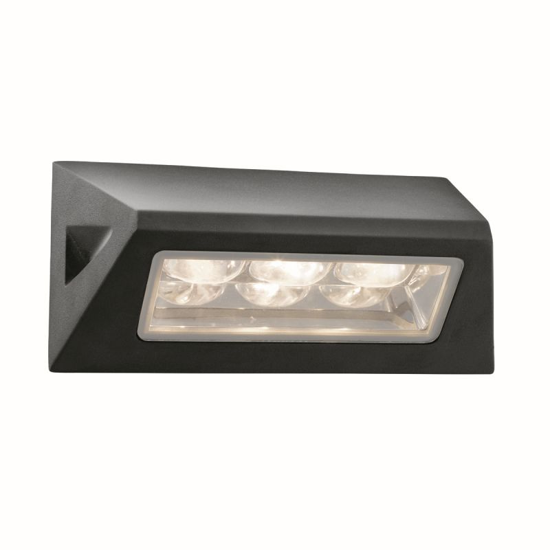 Searchlight-5513BK - Peru - Black and Clear Glass Wall Lamp
