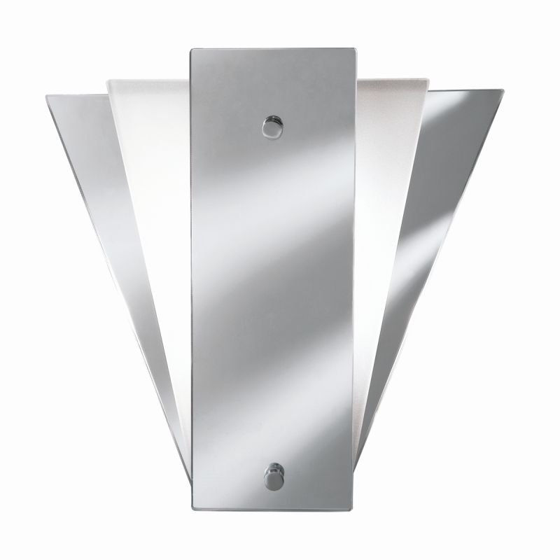 Searchlight-6201 - Art Deco - Mirror Wall Lamp with Frosted Glass