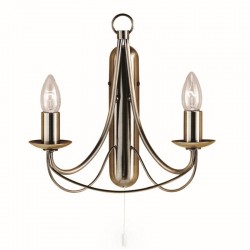 Maypole - Decorative Antique Brass Twin Wall Lamp