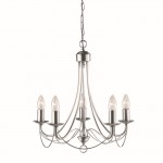 Maypole - Decorative Satin Silver 5 Light Centre Fitting Maypole - Decorative Satin Silver 5 Light Centre Fitting