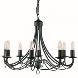 Maypole - Decorative Matt Black 8 Light Centre Fitting Maypole - Decorative Matt Black 8 Light Centre Fitting