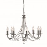 Maypole - Decorative Satin Silver 8 Light Centre Fitting Maypole - Decorative Satin Silver 8 Light Centre Fitting