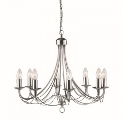Maypole - Decorative Satin Silver 8 Light Centre Fitting