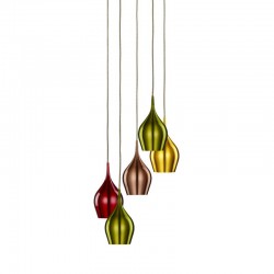 Vibrant - Multi-Coloured 5 Light Cluster Pendant Vibrant - Multi-Coloured 5 Light Cluster Pendant