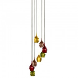 Vibrant - Multi-Coloured 8 Light Cluster Pendant Vibrant - Multi-Coloured 8 Light Cluster Pendant