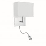 Hotel - White with Chrome Mother & Child LED Wall Lamp Hotel - White with Chrome Mother & Child LED Wall Lamp