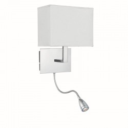 Hotel - White with Chrome Mother & Child LED Wall Lamp
