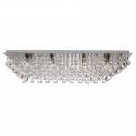 Hanna - Crystal with Chrome Rectangular 8 Light Ceiling Lamp Hanna - Crystal with Chrome Rectangular 8 Light Ceiling Lamp