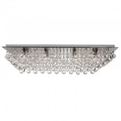 Hanna - Crystal with Chrome Rectangular 8 Light Ceiling Lamp Hanna - Crystal with Chrome Rectangular 8 Light Ceiling Lamp