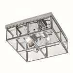 Pisa - Chrome & Clear Glass Box Flush Pisa - Chrome & Clear Glass Box Flush