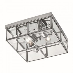 Pisa - Chrome & Clear Glass Box Flush