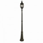 Bel Aire - Outdoor Black with Clear Glass Single Lantern Post Bel Aire - Outdoor Black with Clear Glass Single Lantern Post