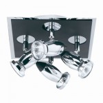 Comet - Black and Chrome 4 Square Spotlights Comet - Black and Chrome 4 Square Spotlights