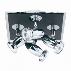 Comet - Black and Chrome 4 Square Spotlights Comet - Black and Chrome 4 Square Spotlights