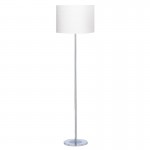 Carter - Chrome Floor Lamp with White Shade