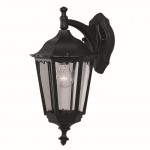 Alex - Outdoor Black and Clear Glass Downlighter Wall Lamp Alex - Outdoor Black and Clear Glass Downlighter Wall Lamp