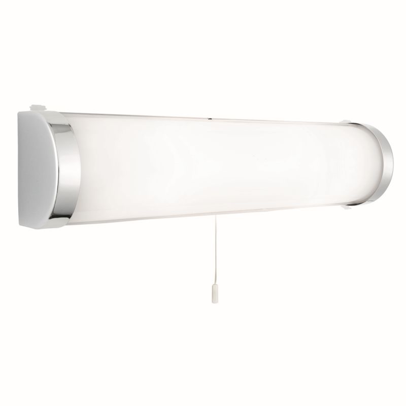 Searchlight-8293CC - Poplar - Chrome and White over Mirror Small Wall Lamp