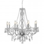 Marie Therese - Clear Acrylic & Chrome 8 Light Chandelier Marie Therese - Clear Acrylic & Chrome 8 Light Chandelier