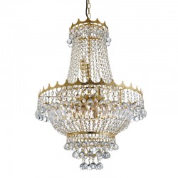 Versailles - Traditional Crystal with Gold 9 Light Chandelier
