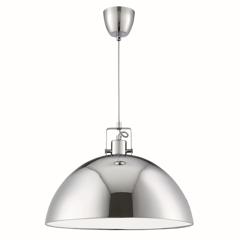 Ceiling Lights - Industrial - Chrome Metal Single Pendant Searchlight-9140CC - Industrial - Chrome Metal Single Pendant