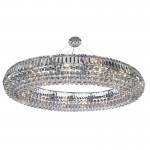 Vesuvius - Crystal with Chrome 24 Light Oval Chandelier Vesuvius - Crystal with Chrome 24 Light Oval Chandelier