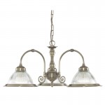 American Diner - Ribbed Glass & Antique Brass 3 Light Centre Fitting American Diner - Ribbed Glass & Antique Brass 3 Light Centre Fitting